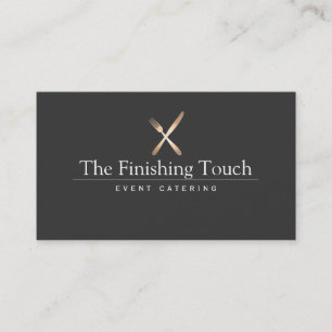 Event Catering Culinary Chef Black Business Card