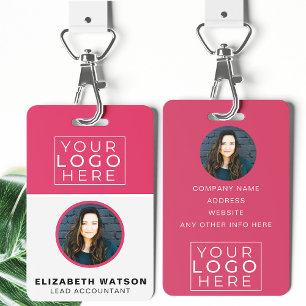 Event ID Customised Lanyard Name Tag With Photo ID Badge