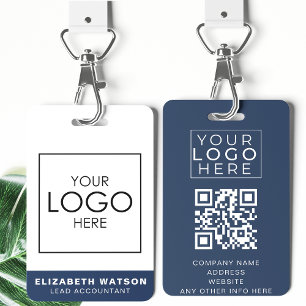 Event ID Customised Lanyard Name Tag With QR Code Badge