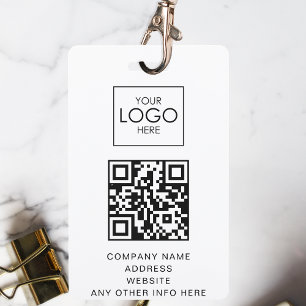 Event ID Customised Lanyard Name Tag With QR Code ID Badge