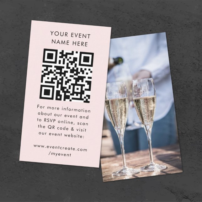 Event Invitation | QR Code Photo Enclosure Cards (Versatile event invitation enclosure card template by Guava - simple, smart and customizable)