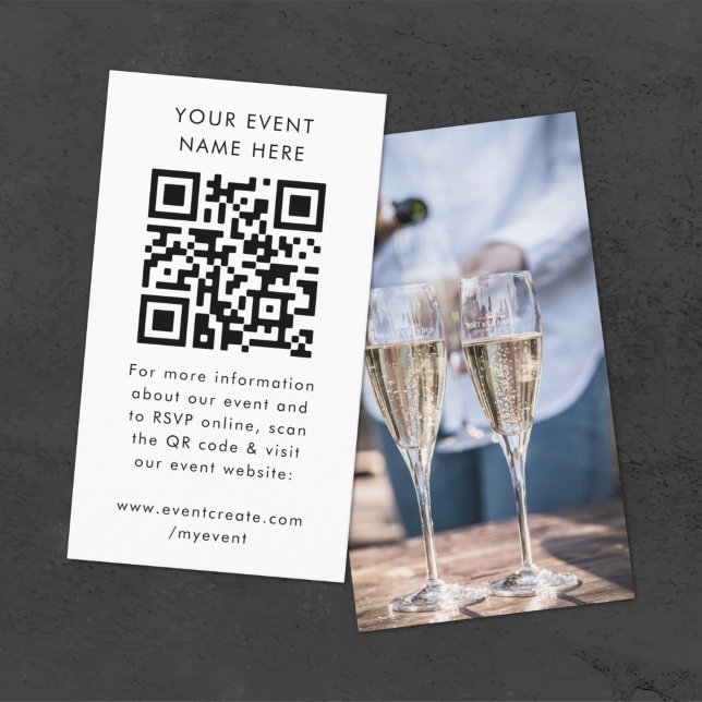Event Invitation | QR Code Photo Enclosure Cards (Versatile event invitation enclosure card template by Guava - simple, smart and customizable)