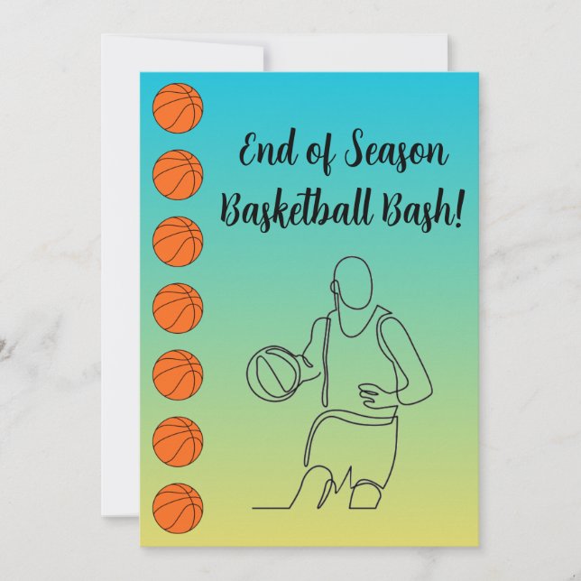 Event Name Location Sport Theme Basketball Invitation (Front)