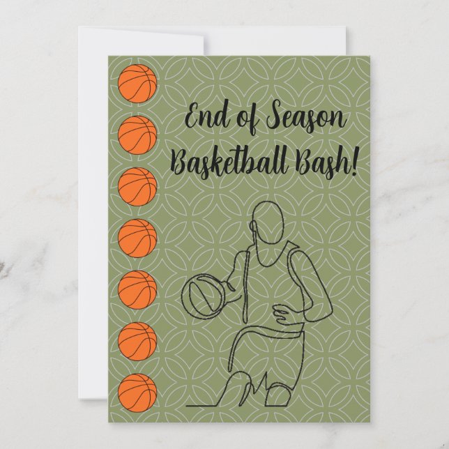 Event Name Location Sport Theme Basketball Invitation (Front)