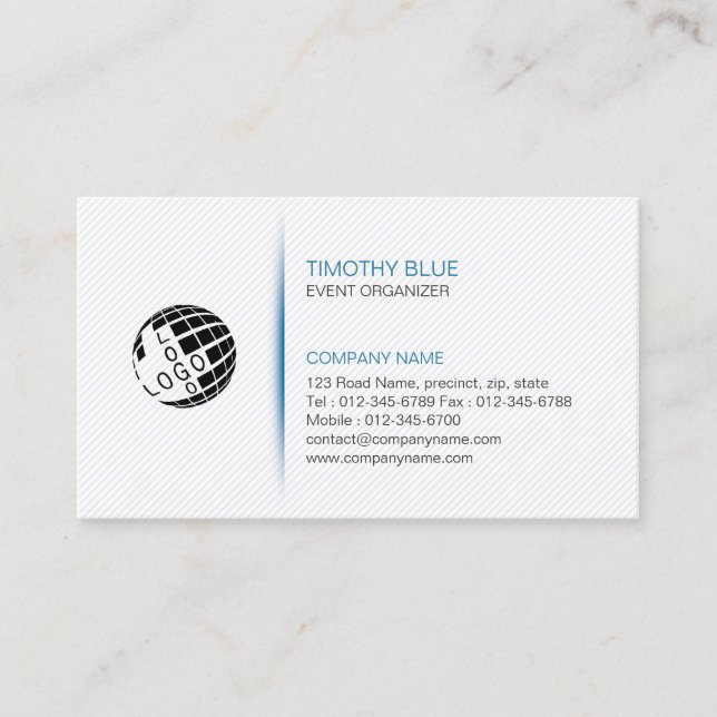 Event Organiser Services Simple Business Card (Front)