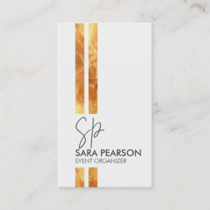 Event Organizer Faux Copper Stripe Business Card
