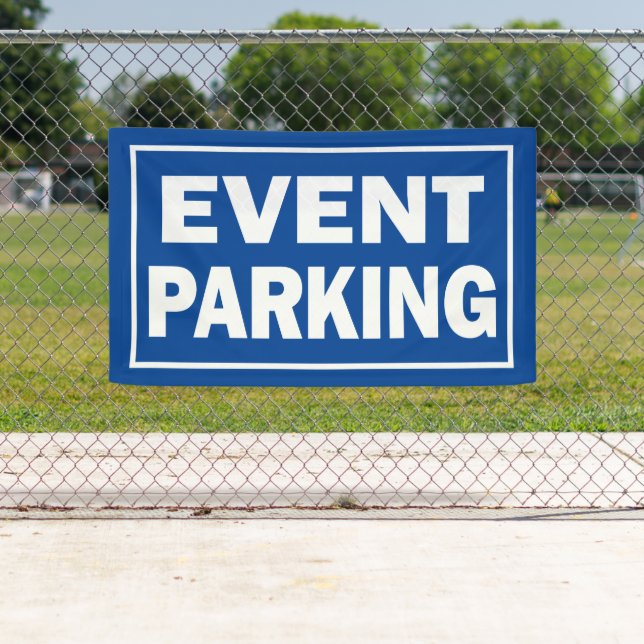 Event Parking blue or any background colour Banner (Insitu)