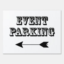 Event Parking Directional Retro Western Arrow