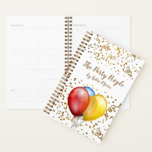 Event Party Planner Ballons And Gold Confetti