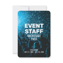 Event Photo Backstage Pass Staff 3.5"x5" ID Badge 