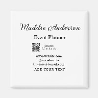Event planner add name Q R code details website em