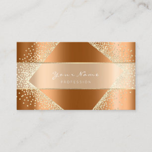 Event Planner Blogger Honey Gold Floral Crystals Business Card