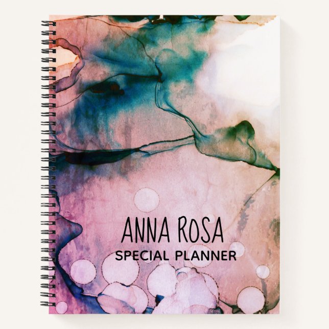 *~* Event Planner Chic Feminine Girly Artistic Notebook (Front)