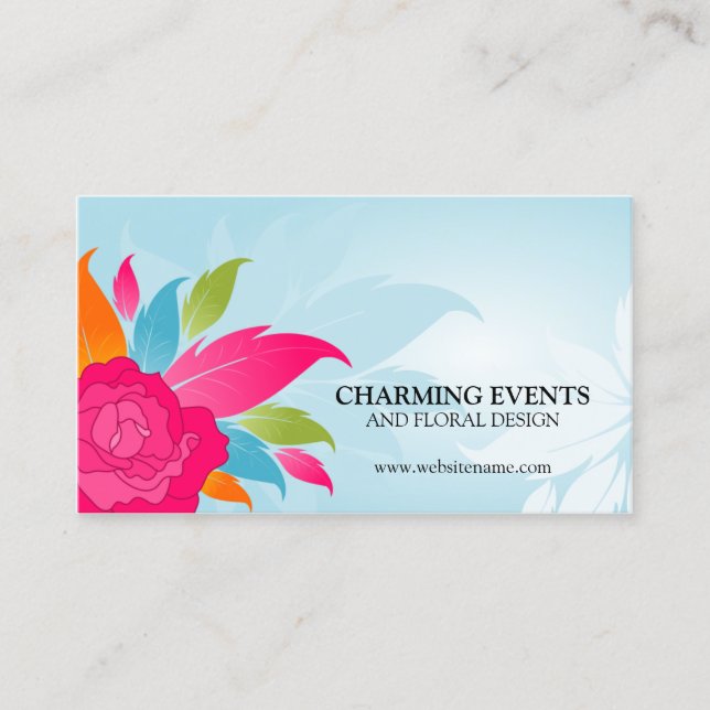 Event Planner Floral Designer Business Card (Front)