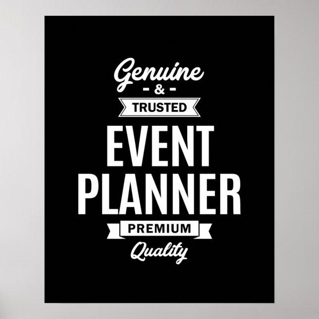 Event Planner Job Title Gift Poster (Front)