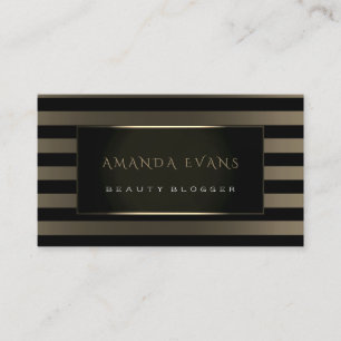 Event Planner Makeup Artist Stripes Lines Lux Appointment Card