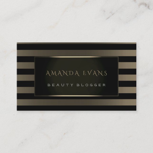 Event Planner Makeup Artist Stripes Lines Lux Appointment Card (Front)