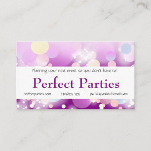Event Planner Party Planner Business Cards