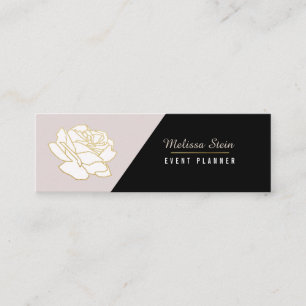 event planner profile card with rose flower