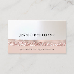 Event Planner Rose Gold Elegant Minimalist Chic Business Card