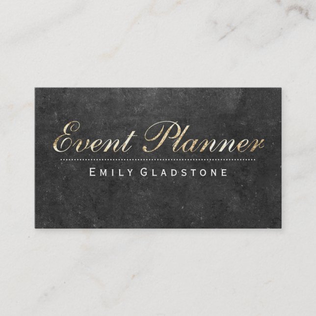 Event Planner | Slate Business Card (Front)
