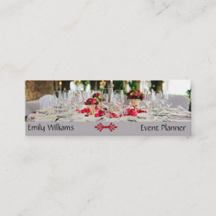 Event planner wedding organiser catering supplies mini business card