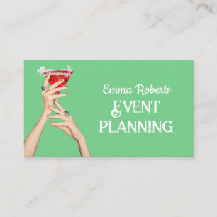 Event Planning Colourful Coctail Business Card