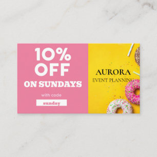 Event Planning Discount Sale Business Card
