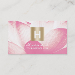 Event Planning Gold Label Elegant Floral Business Card