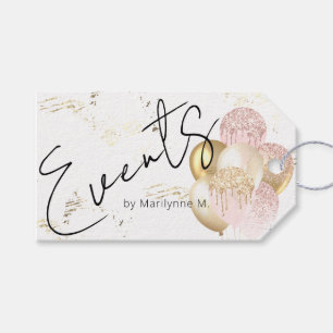 Event Planning Modern Glitter Balloons Gift Tags