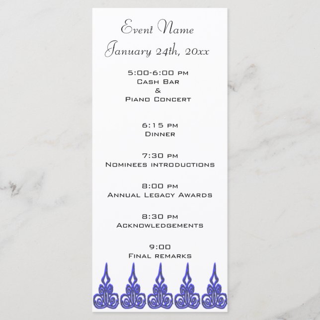 Event program template - Customised (Front)