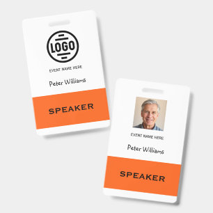 Event Speaker Photo ID Badge Pass