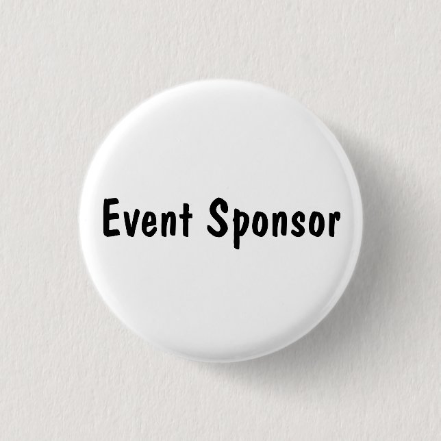 Event Sponsor 3 Cm Round Badge (Front)