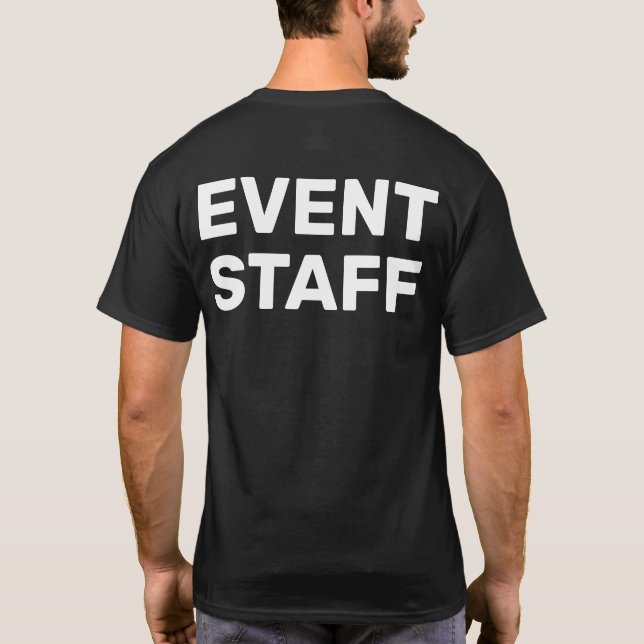 Event Staff Back Print Event Crew Uniform T-Shirt (Back)