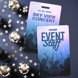 Event Staff Badge - Blue ID Badge