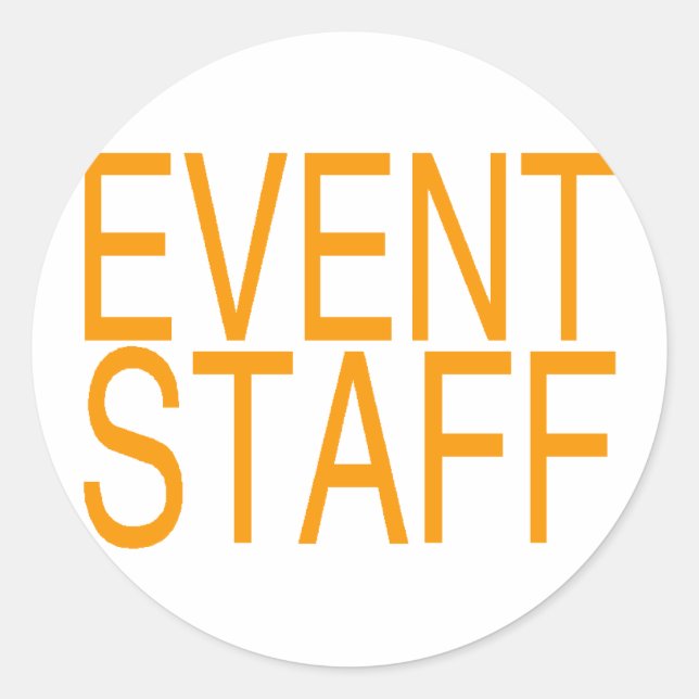 Event Staff Classic Round Sticker (Front)