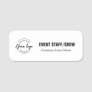 Event staff Custom Business logo generic Name Tag