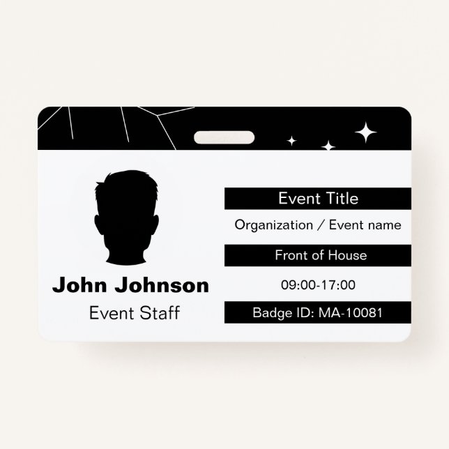 Event Staff ID Badge (Front)