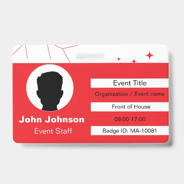 Event Staff ID Badge (Front)