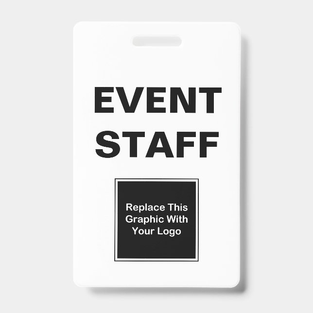 Event Staff ID Two Image Design Badge (Front)