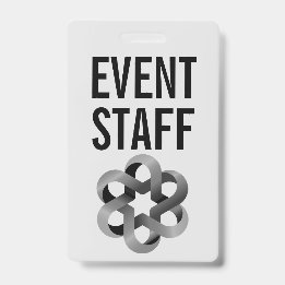 Event Staff Minimalist Style ID Badge