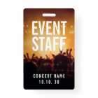 Event Staff Photo Custom Name Concert