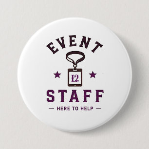 🎪 Event Staff Professional Team 🎪 7.5 Cm Round Badge