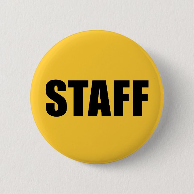Event Staff Security Crew Gear 6 Cm Round Badge (Front)