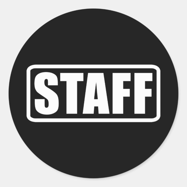 Event Staff Security Crew Gear Classic Round Sticker (Front)