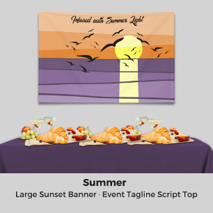 Event Tagline Script Top · Large Sunset Banner