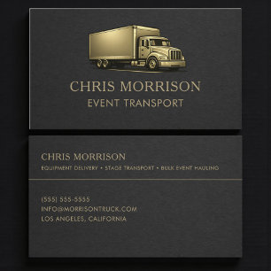 Event Transport Services Trucking Professional Business Card