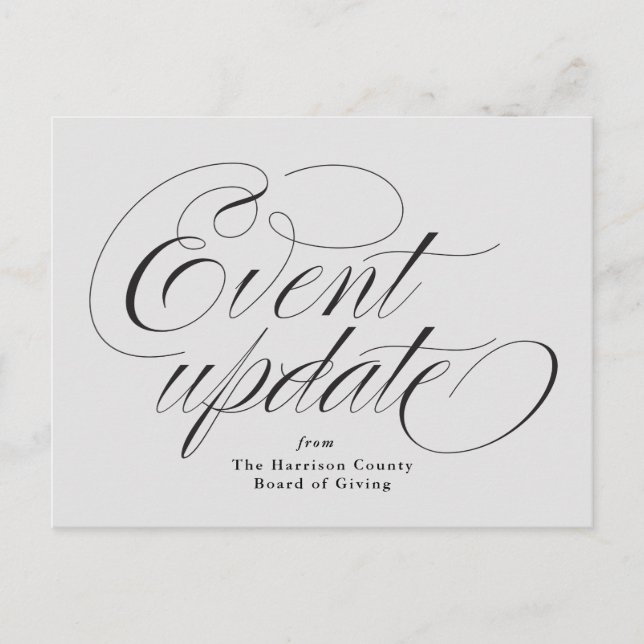 Event update grey postcard (Front)