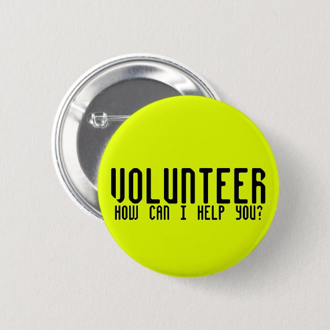 Event Volunteer 6 Cm Round Badge (Front & Back)