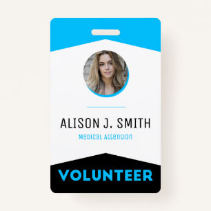 Event Volunteer Modern Badge ID Badge